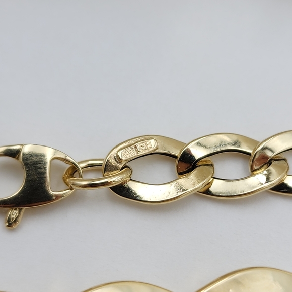 Real 14k Gold Fancy Cuban Necklace - 18 Inches - Picture 7 of 7